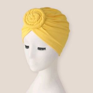 🍉5 for $25* Yellow Wrap Detail Hat